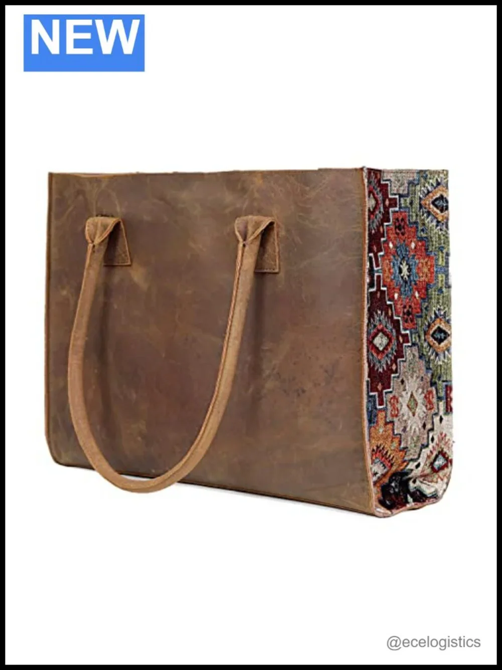 Full Grain Leather Shoulder Bag Tote Satchel Handbag Travel Shopping Carry